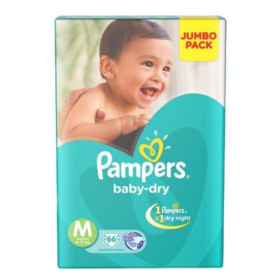 Pampers Baby-Dry (M) 66's - Diapers & Wipes