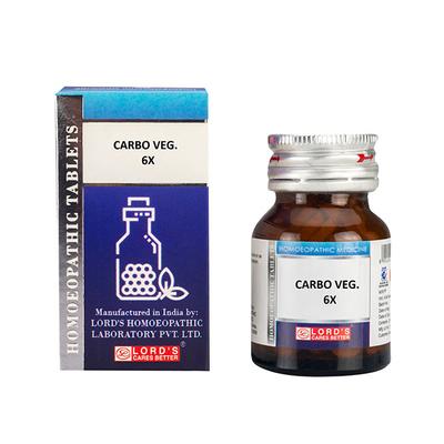 Lord's Trituration Carbo Veg 6X Tablet 25 gm - Bio-Chemic