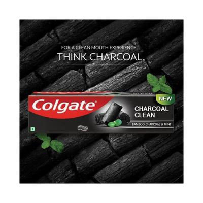 Colgate-Palmolive, Colgate Charcoal Clean Toothpaste, Black Gel Toothpaste, Bamboo Charcoal and Wintergreen Mint for Clean Mouth (Saver Pack Of 2) 120 gm - Toothpaste