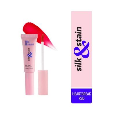 Blue Heaven Silk & Stain Lip Tint with jojoba oil & vitamin E Heartbreak Red - Lip Stains & Tints