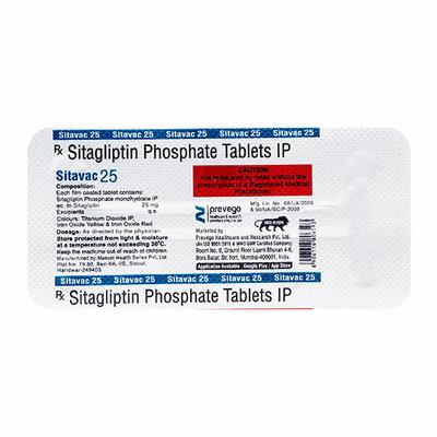 SITAVAC 25 Tablet 7's - Diabetes-Ant