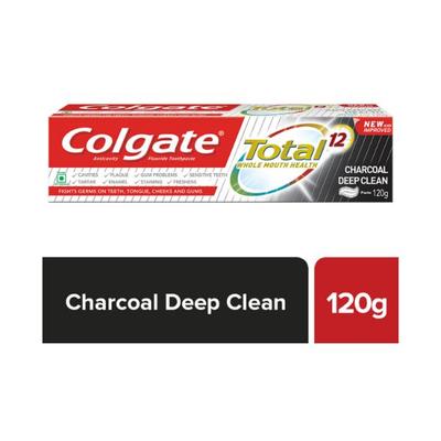 Colgate-Palmolive, Colgate Total Whole Mouth Health, Antibacterial Toothpaste (Charcoal Deep Clean) 120 gm - Toothpaste
