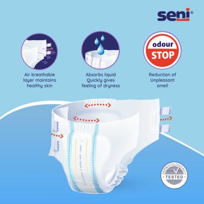Super Seni Breathable Adult Diapers (S) 10's - Adult Diapers & Pads
