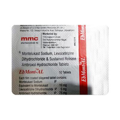 EBMONT AL TABLET 10'S - Cough And Cold-Cou