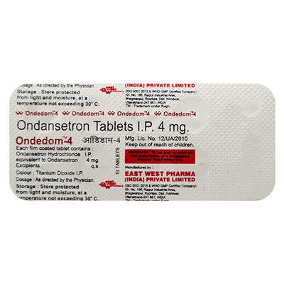 Ondedom 4mg Tablet 10'S - Vomitting/Emesis-Ant
