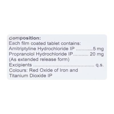 AMNURITE BETA ER 5/20 Tablet 10's - Migraine