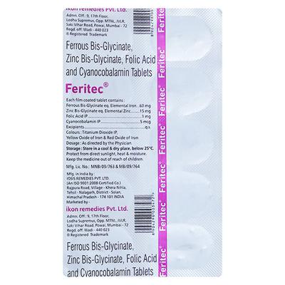 FERITEC Tablet 10's - Supplements-Vam