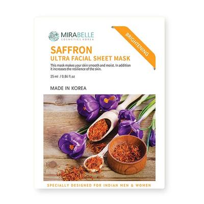 Mirabelle Korea Saffron Ultra Facial Sheet Mask Brightening 25 ml - Sheet Masks