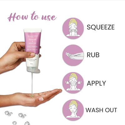 Glamveda Glycolic Acid & Salicylic Acid Anti Acne Face WashFor Anti Acne & Pore Care 100 ml - Face Wash & Cleansers