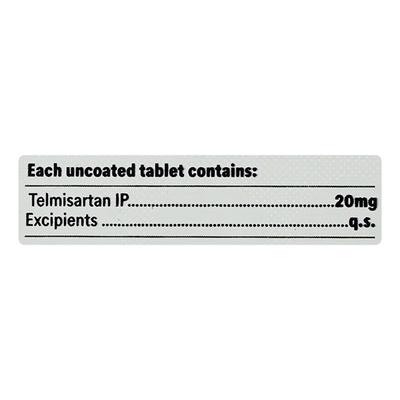 Telsartan 20mg Tablet 14'S - Hypertension-Ang