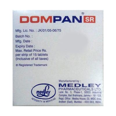 DOMPAN SR Tablet 15's - Ulcer/Reflux/Flatulence-Aaa