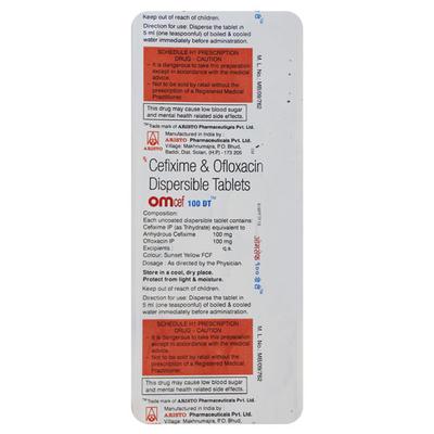 Omcef DT 100mg Tablet 10'S - Bacterial Infections-Cep