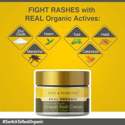 Life & Pursuits Real Organic Diaper Rash Cream 50 gm - Rash Creams