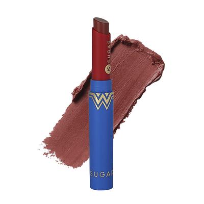 SUGAR Cosmetics X Wonder Woman Creamy Matte Lipstick - 06 Ballerina Belle 2 gm - Lipsticks