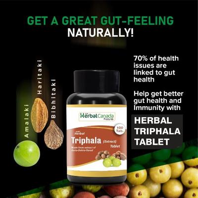 Herbal Canada Triphala Veg Tablet 100's - Pure Herbs
