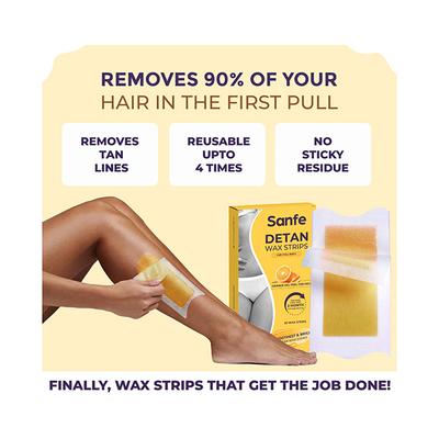 Sanfe Detan Wax Strips To Remove Tan And Body Hair 20's - Hair Waxes