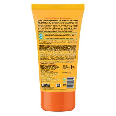 Matte Look Spf 30 Sun Screen Gel Creme Tinted 100 Gm - Face Sunscreen