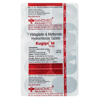 EUGIPT M Tablet 10's - Diabetes-Ant