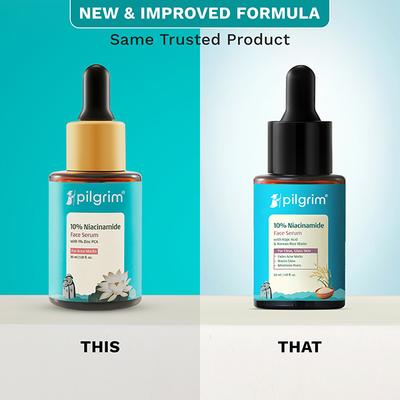 Pilgrim 10% Niacinamide with Kojic Acid & Korean Rice Water Face Serum for Clear & Glass Skin 30 ml - Face Mists