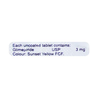 Glimiprime 3mg Tablet 10'S - Diabetes-Ant