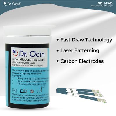 Dr. Odin Blood Glucose Test Strips - (GDH-FAD) (AC-307) (Pack of 2 x 25's) - Blood Pressure Monitors
