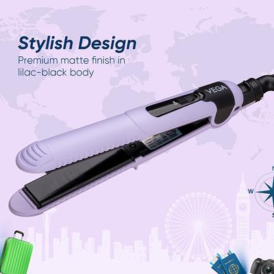 Vega Go Mini Hair Straightener for Women with Quick Heat Up, Best for Travelling (VHSH-40) 340 gm - Straighteners