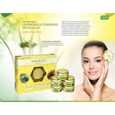 Vaadi Herbals Lemongrass Anti-Pigmentation SPA Facial Kit With Cedarwood Extract 270 gm - Facial Kits