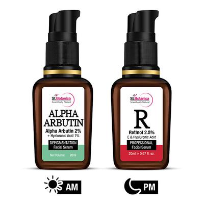 Stbotanica Alpha Arbutin 2% Face Serum + Retinol Serum Serum Combo 40 ml - Face Moisturizers