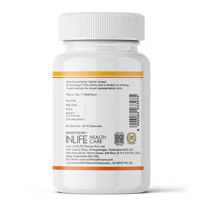 INLIFE Extra Virgin Cold Pressed Pumpkin Seed Oil 320mg Veg Capsules 60's - Omega Fish Oil Fatty Acids