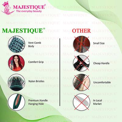 Majestique Vented Hair Brush for Blow Drying HR146 Heat-Resistant for Men, Women 1's - Hair Brushes