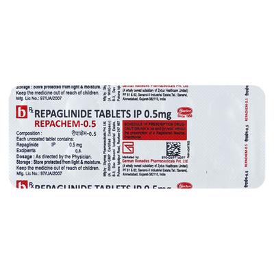 REPACHEM 0.5 Tablet 10's - Diabetes-Ant