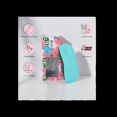 Ikoo Detangling, Scalp Massaging Hair (Bali Breeze - Black Bristles) 50 gm - Hair Brushes