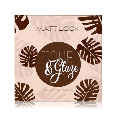 Matt Look Tone & Glaze Sculpting Face Palette for Makeup with Blushes, Highlighters & Contour, Pro Sculpt-02 18.92 gm - Contour