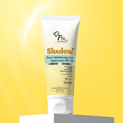 Fixderma Shadow Pore Minimizing Gel Sunscreen SPF 50 PA+++ For UVA & UVB Oily & Acne Prone Skin 50 gm - Face Sunscreen