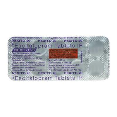 Nexito 20mg Tablet 10'S - Depression-Ant