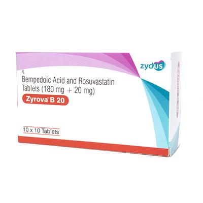 ZYROVA B 20 Tablet 10's - High Cholesterol-Dys