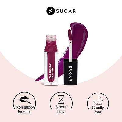 SUGAR Cosmetics Time To Shine Lip Gloss - 08 Berryda 4.5 gm - Lip Glosses
