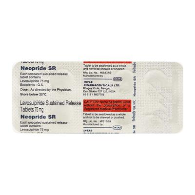 Neopride SR 75mg Tablet 10'S - Ulcer/Reflux/Flatulence-GIT