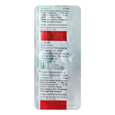 Ketoflam T 4mg Tablet 10'S - Muscle Cramps/Spasticity-Mus
