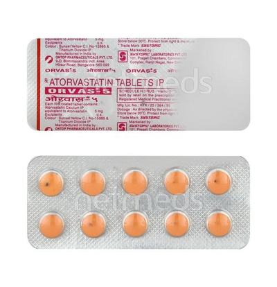 Orvas 5mg Tablet 10'S - High Cholesterol-Dys