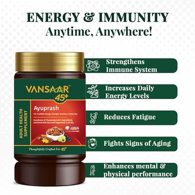 Vansaar 45+ Ayuprash Adult Health Supplement 950 g - Speciality Medicines