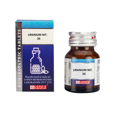 Lord's Trituration Uranium Nit 3X Tablet 25 gm - Triturations (Homeo Tablets)