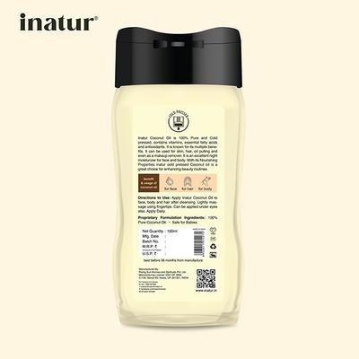 Inatur Pure & Cold Pressed Oil - Coconut 100 ml - Massage Oils