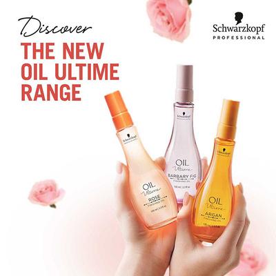 Schwarzkopf Professional Oil Ultime Rose Oil for Fine, for Hair Care Softer Hair 100 ml - Hair Serums