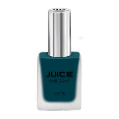 Juice One Coat Long Resistent Nail Polish Darkcyan Gree M14 11ml - Nail Polish