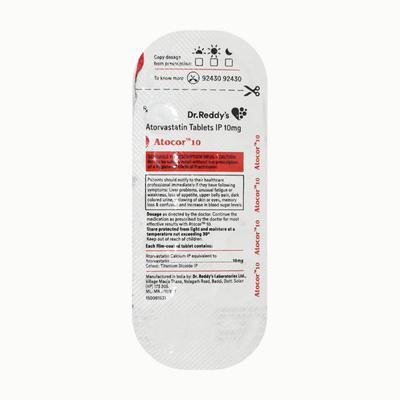 ATOCOR 10mg Tablet 15's - High Cholesterol-Dys