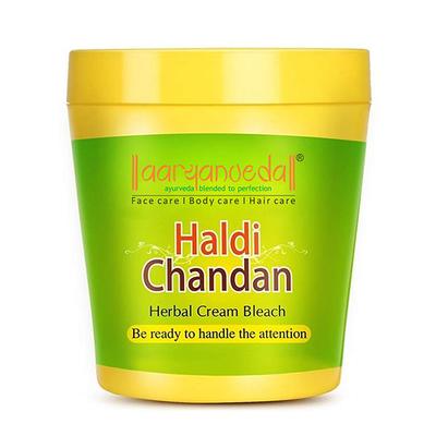 Aryanveda Herbal Bleach Cream - Haldi Chandan 250 gm - Face Bleach