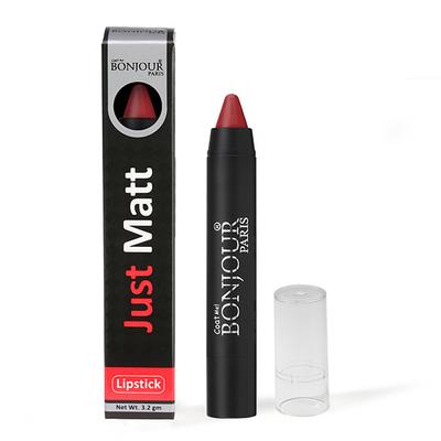 Bonjour Paris Just Matte Lip Crayon - Red 3.2 gm - Lip Crayons