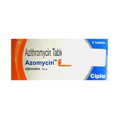 AZOMYCIN 250 Tablet 6's : Uses, Side Effects, Price | Netmeds