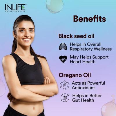 INLIFE Extra Virgin Cold-Pressed Black Seed + Oregano Oil Veg Capsules 60's - Vital Health